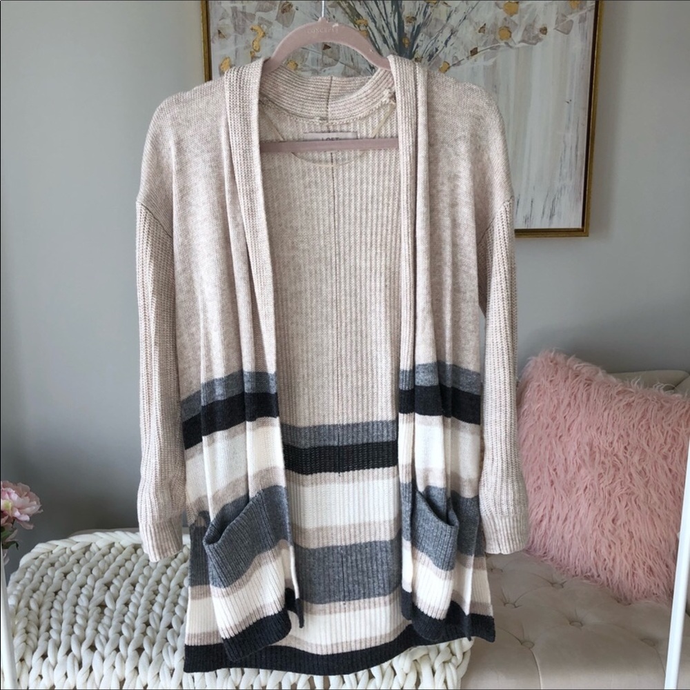 SALE Loft striped cardigan